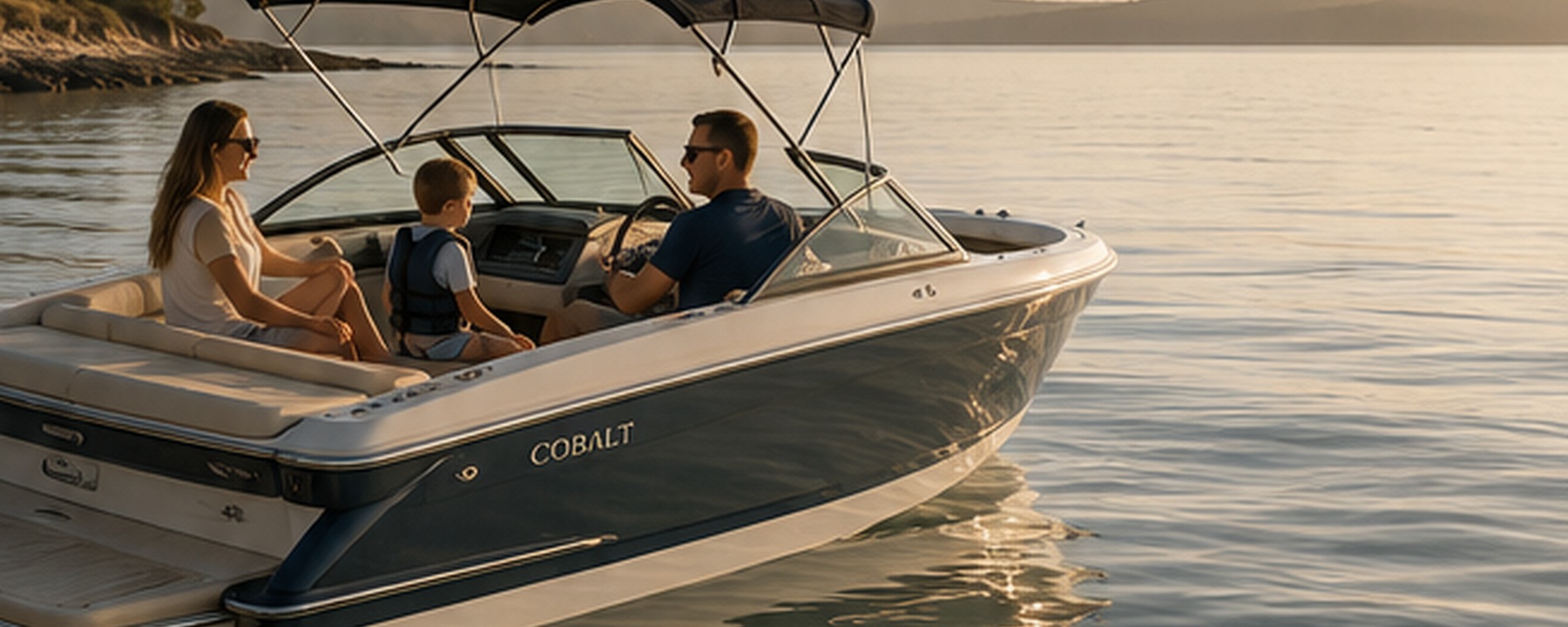 Family and friends enjoying a premium outboard bowrider on Port Phillip Bay